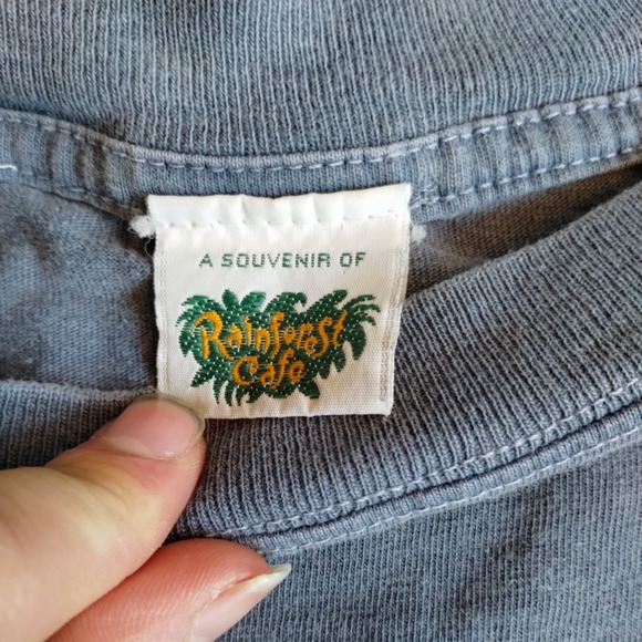 Vintage Rainforest Cafe Shirt 2XL XXL Tropical Travels Short SLeeve Cotton Crew - Picture 6 of 10